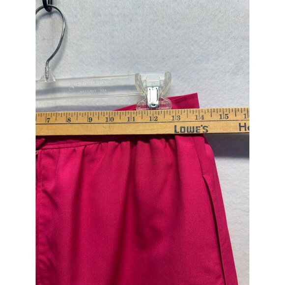 Vintage Hot Pink A-Line Midi Skirt With Side Pockets Back Zipper Closure Womens - Picture 6 of 9